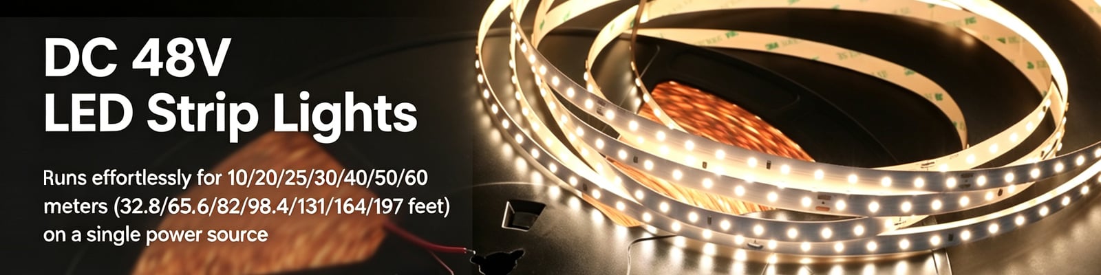 Extra Long-Run DC 48V LED Strip Lighting | SuperLightingLED