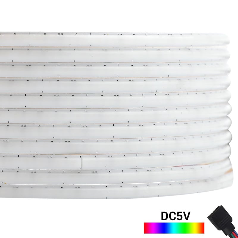 DC5V Multi Color RGB LED Light Strip 5mm COB 576 High Density Ambient Glow