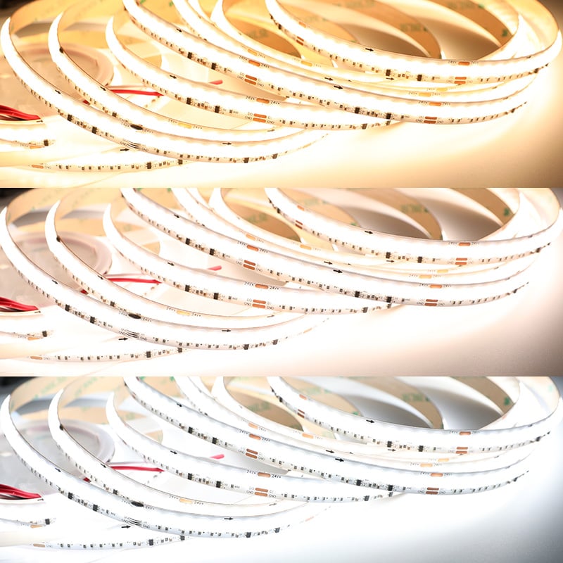 DC24V Digital LED RGBWC Addressable RGB Tunable White COB Lighting Strip DC24V Digital LED RGBWC Addressable RGB Tunable White COB Lighting Strip