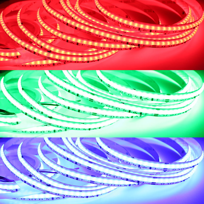 DC24V Digital LED RGBWC Addressable RGB Tunable White COB Lighting Strip DC24V Digital LED RGBWC Addressable RGB Tunable White COB Lighting Strip