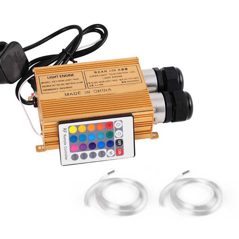 Double Head 32W RGBW 24key RF LED Star Ceiling Fiber Optic Lighting Kit