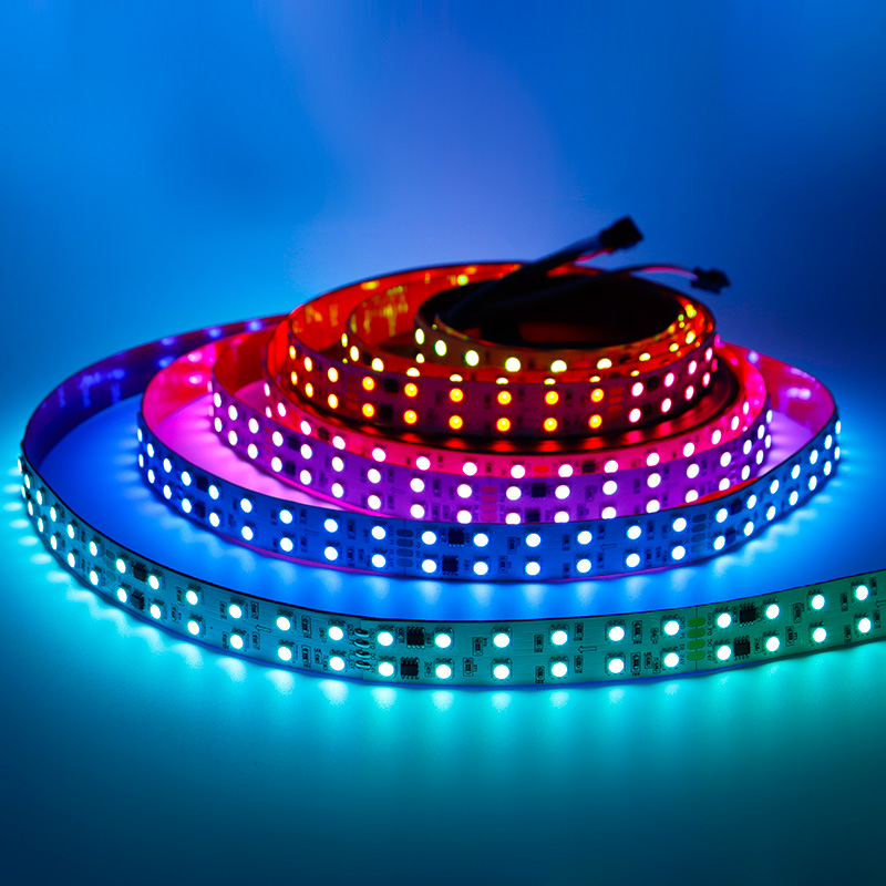 Double Row TM1934 Redundant Data 5050 RGB Addressable Strip Light 24V Double Row TM1934 Redundant Data 5050 RGB Addressable Strip Light 24V