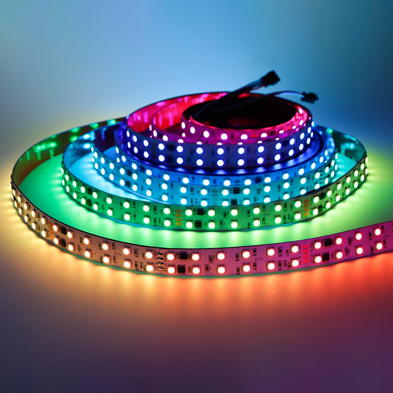 Double Row TM1934 Redundant Data 5050 RGB Addressable Strip Light 24V Double Row TM1934 Redundant Data 5050 RGB Addressable Strip Light 24V