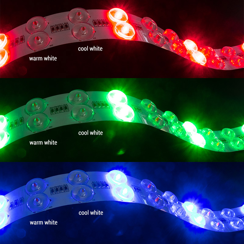 30mm Super Wide RGBWC Optical Lens LED Diffused Strip Light (24V) 30mm Super Wide RGBWC Optical Lens LED Diffused Strip Light (24V)