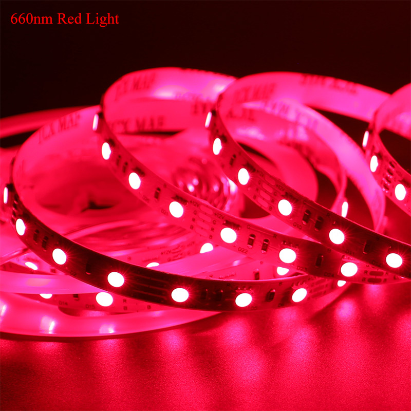 Dvojité 660nm červené a 850nm NIR 3-v-1 LED třípásmové páskové světlo Dvojité 660nm červené a 850nm NIR 3-v-1 LED třípásmové páskové světlo
