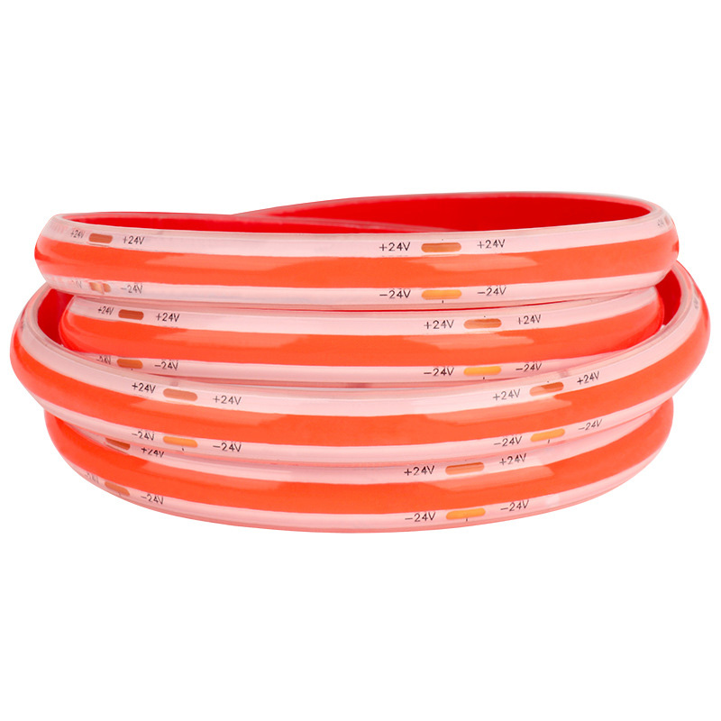 Wirtschaftlicher 24V 8mm 1600 Chips flexibler roter COB-LED-Streifen Wirtschaftlicher 24V 8mm 1600 Chips flexibler roter COB-LED-Streifen