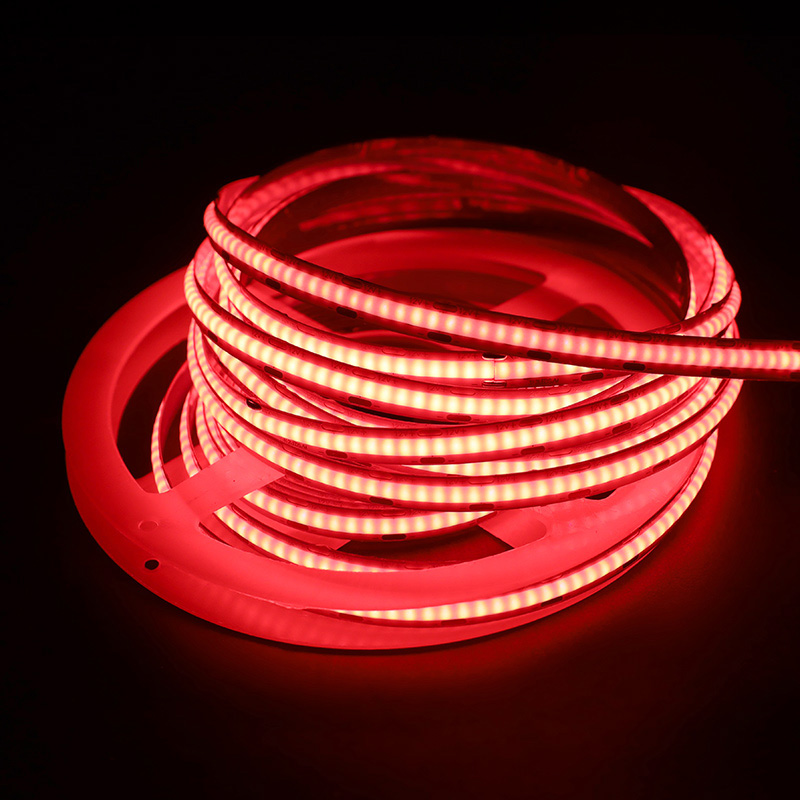 Wirtschaftlicher 24V 8mm 1600 Chips flexibler roter COB-LED-Streifen Wirtschaftlicher 24V 8mm 1600 Chips flexibler roter COB-LED-Streifen