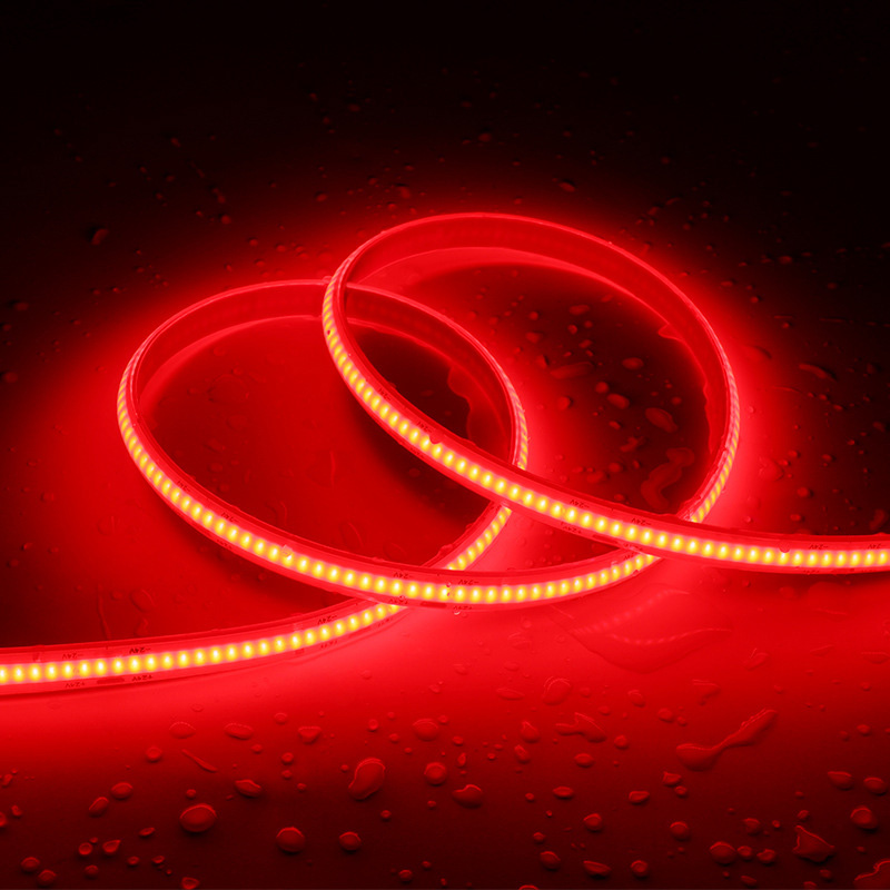 Wirtschaftlicher 24V 8mm 1600 Chips flexibler roter COB-LED-Streifen Wirtschaftlicher 24V 8mm 1600 Chips flexibler roter COB-LED-Streifen
