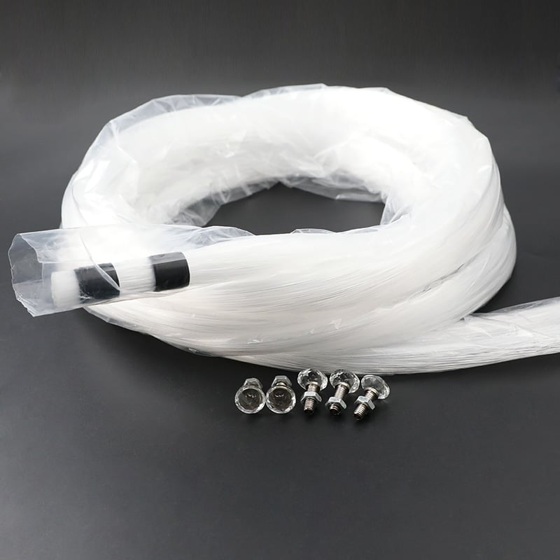  2~4m*0.75/1.0/1.5mm*(15-250pcs) +5pcs crystal PMMA Plastic Fiber Optic End Glow