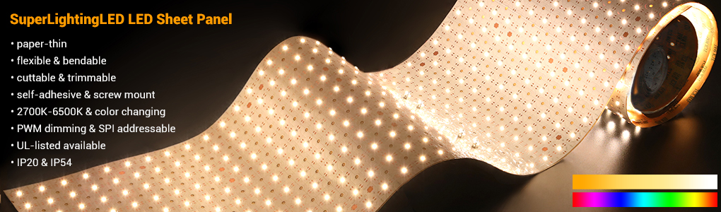 Flexible Sheet Lights LED Cuttable | SuperLightingLED
