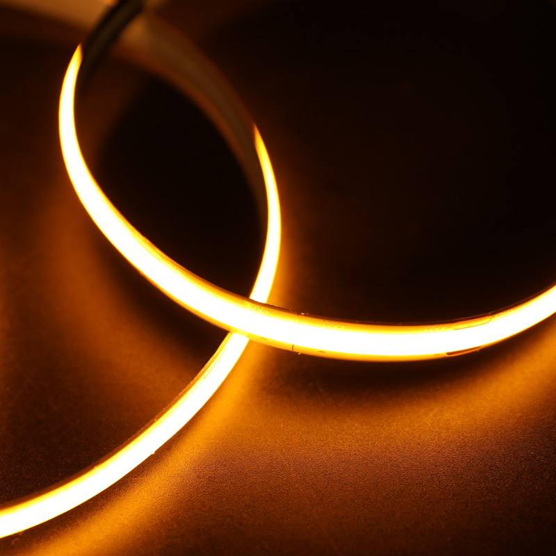 12V and 24V High Density 1800K Yellow Amber COB Led Strip Lights