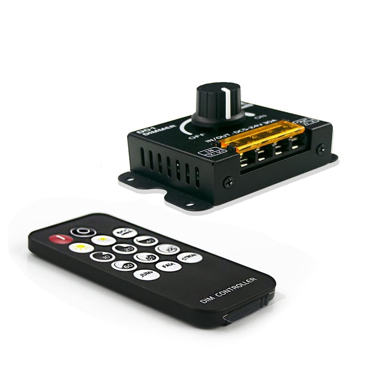 DC 5 to 24V High Power 30A Knob LED Dimmer Controller Remote Set DC 5 to 24V High Power 30A Knob LED Dimmer Controller Remote Set