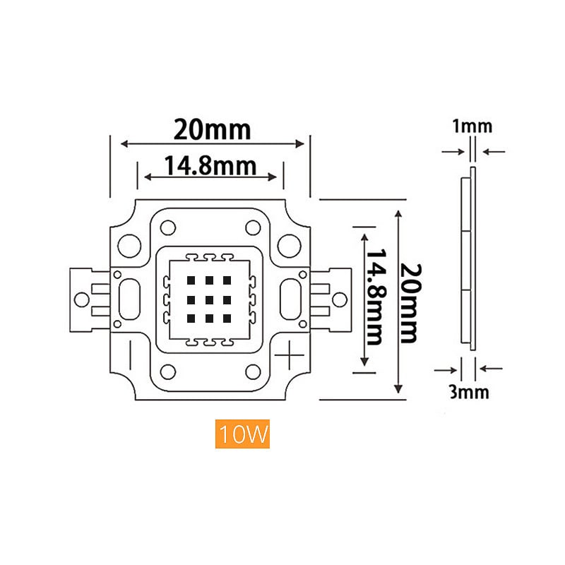 10W 20W 30W 50W 100W High Power Infrared Emitter 940nm IR LED Chip 10W 20W 30W 50W 100W High Power Infrared Emitter 940nm IR LED Chip