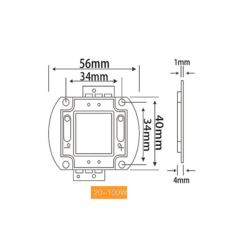 10W 20W 30W 50W 100W High Power Infrared Emitter 940nm IR LED Chip 10W 20W 30W 50W 100W High Power Infrared Emitter 940nm IR LED Chip