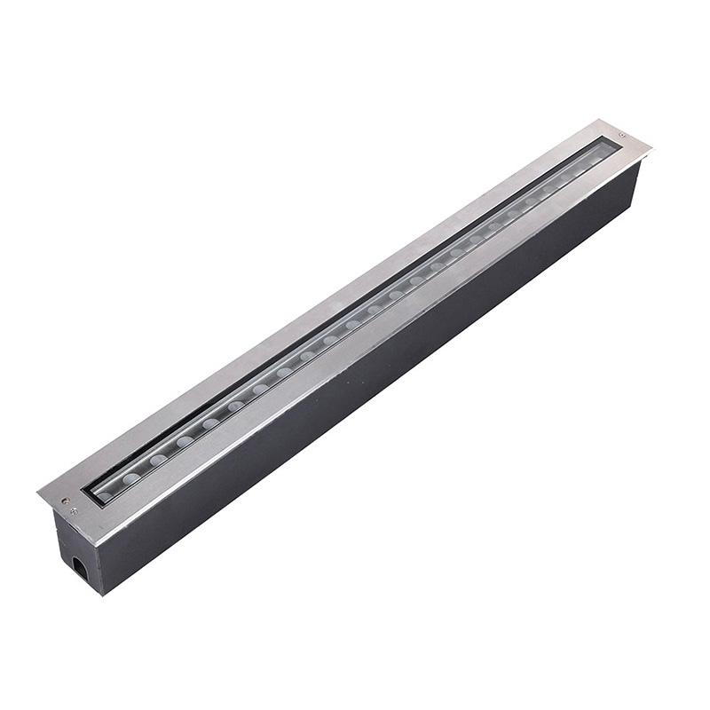 Im Boden versenkbarer, linearer LED-Wallwasher für den Außenbereich mit DMX RGB-Tunable White Im Boden versenkbarer, linearer LED-Wallwasher für den Außenbereich mit DMX RGB-Tunable White