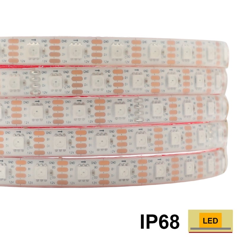 IP68 WS2815 12V Addressable Outdoor LED Strip Light 60 LEDs/m