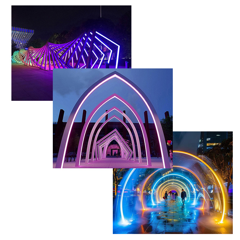 Large Commercial LED Rainbow RGBIC Neon Rope Light Smart Outdoor Neon Flex Large Commercial LED Rainbow RGBIC Neon Rope Light Smart Outdoor Neon Flex