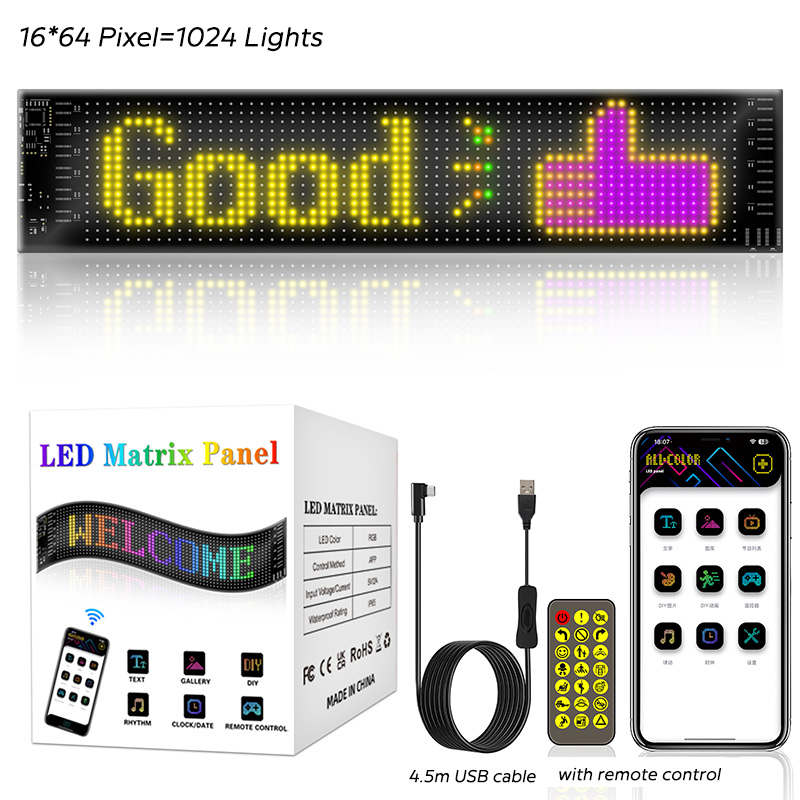 Flexibilní LED panely pro boty, tašky a čepice ovládané aplikací LED Flexibilní LED panely pro boty, tašky a čepice ovládané aplikací LED