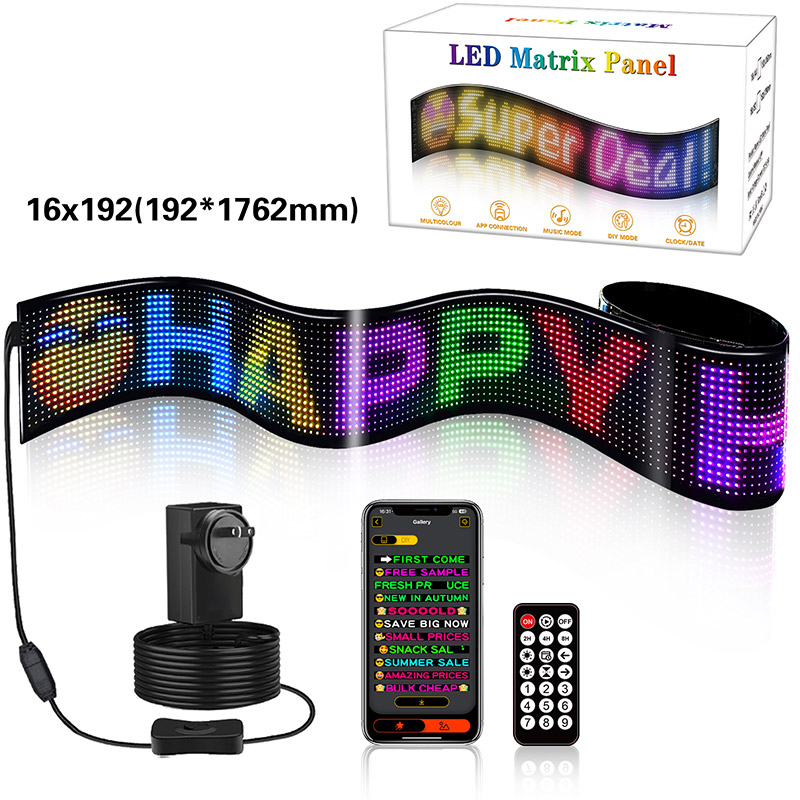 Flexibilní LED panely pro boty, tašky a čepice ovládané aplikací LED Flexibilní LED panely pro boty, tašky a čepice ovládané aplikací LED