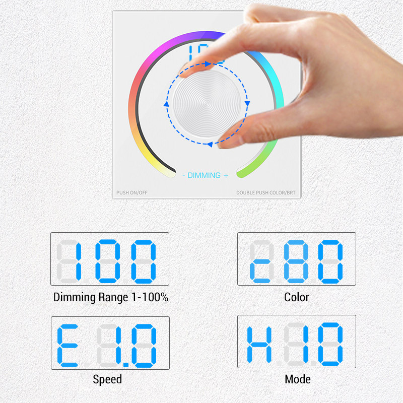 DC12-24V Rotary Knob Control RGBW LED Panel