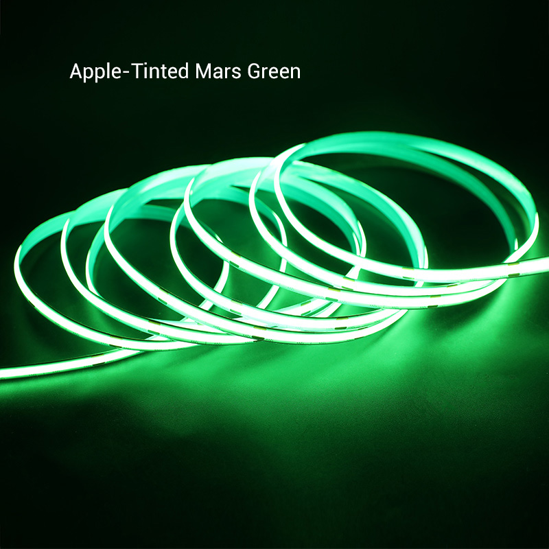 DC24V 16.4Ft 90CRI 2560 Chips Marrs Green Flexible COB LED Strip Lights DC24V 16.4Ft 90CRI 2560 Chips Marrs Green Flexible COB LED Strip Lights
