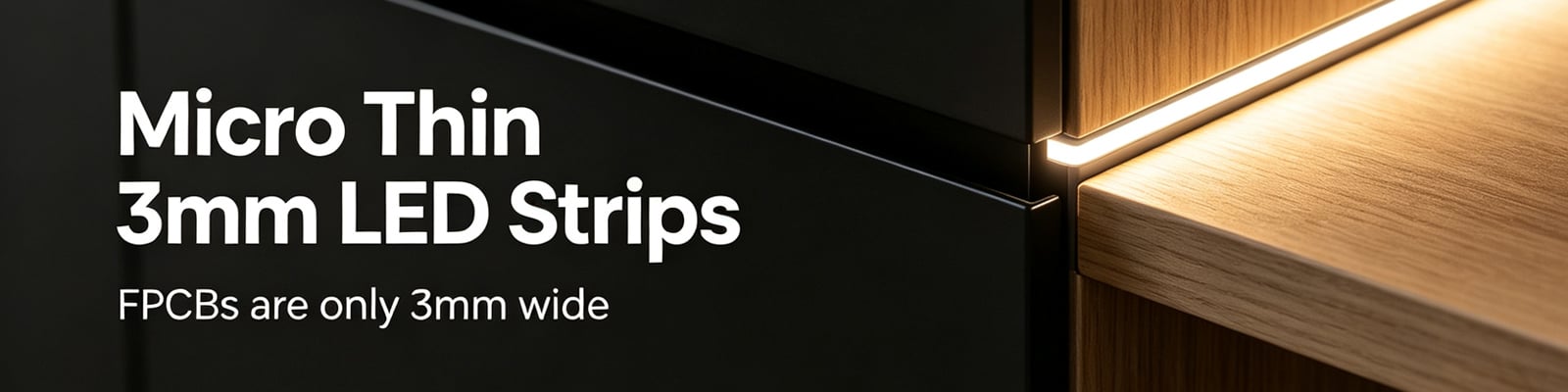 Micro Thin 3mm LED Strip Lighting | SuperLightingLED