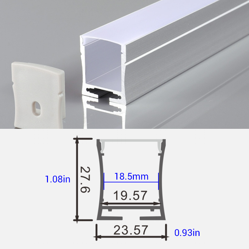 1-Inch Hanging LED Lights Channel Aluminum Strip 1-Inch Hanging LED Lights Channel Aluminum Strip