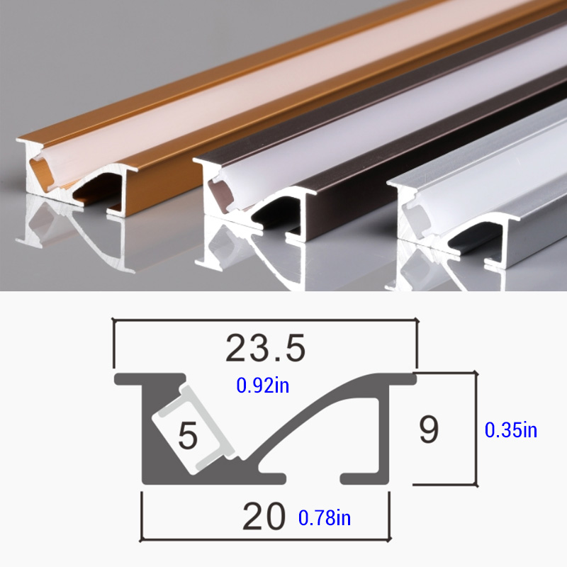 Ultra Thin Under Cabinet Asymmetrical Lighting LED Strip Recessed Profile Ultra Thin Under Cabinet Asymmetrical Lighting LED Strip Recessed Profile