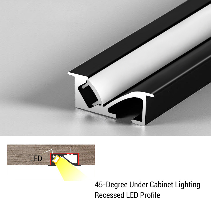 Ultra Thin Under Cabinet Asymmetrical Lighting LED Strip Recessed Profile Ultra Thin Under Cabinet Asymmetrical Lighting LED Strip Recessed Profile