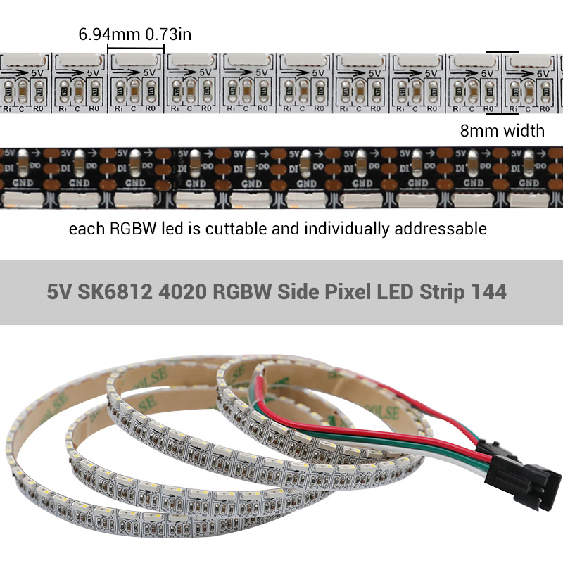 Neopixel 5V SK6812 4020 RGBW SMD LED pixelové proužkové světlo Neopixel 5V SK6812 4020 RGBW SMD LED pixelové proužkové světlo