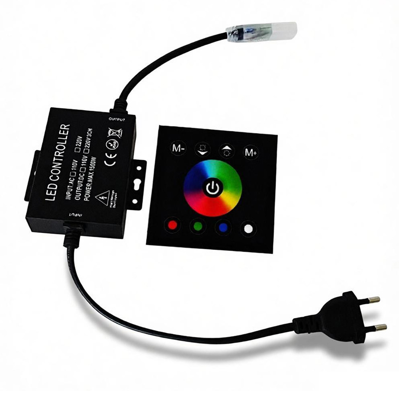 1500W AC RGB Touch Controller - 86 Type Wireless Panel for Neon | 110V/220V