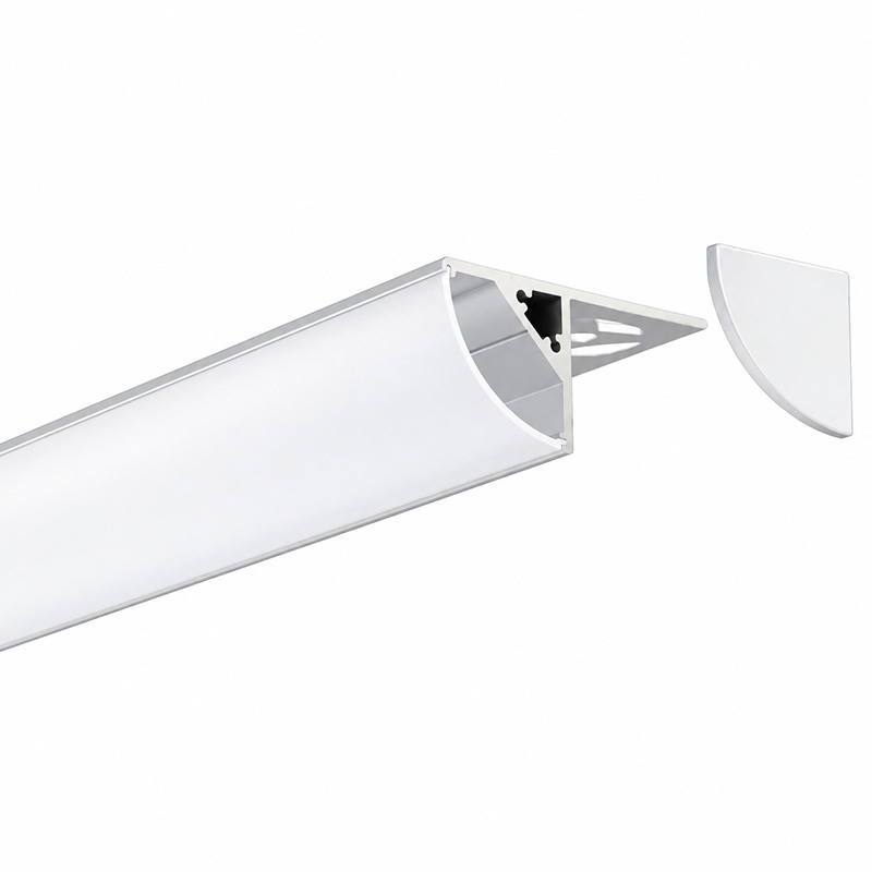 Recessed 45-Degree Corner Aluminum LED Profile For 15mm Bright Strip Lights