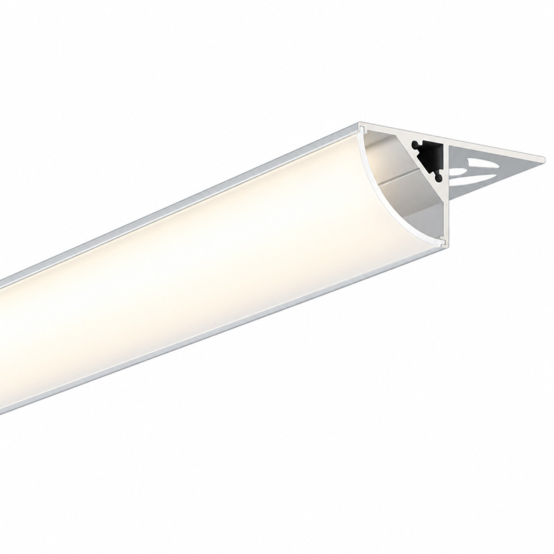 Recessed 45-Degree Corner Aluminum LED Profile For 15mm Bright Strip Lights Recessed 45-Degree Corner Aluminum LED Profile For 15mm Bright Strip Lights