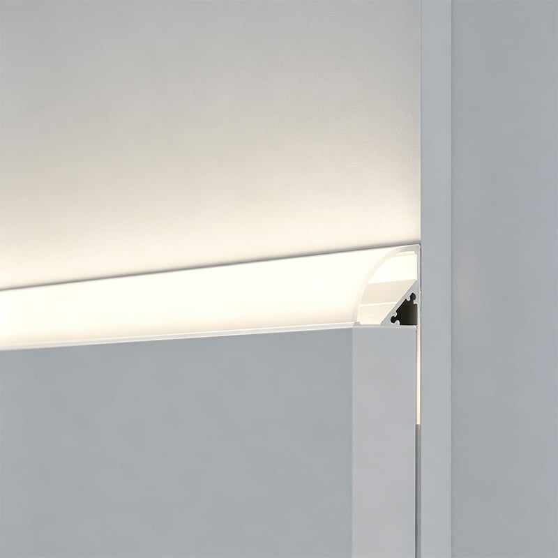 Recessed 45-Degree Corner Aluminum LED Profile For 15mm Bright Strip Lights Recessed 45-Degree Corner Aluminum LED Profile For 15mm Bright Strip Lights