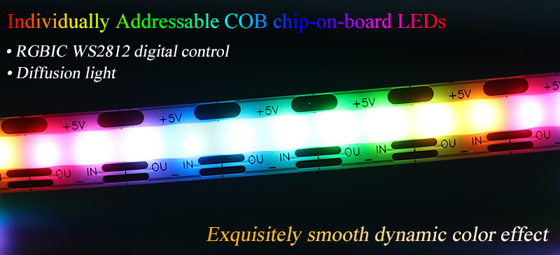 Programování WS2812 5V Individual Pixel COB LED Band