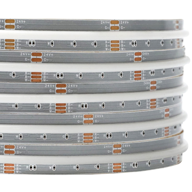 High Reflective Silver PCB Ultra Bright RGBW Led COB Flex Strip Light (24V 1408-Density)