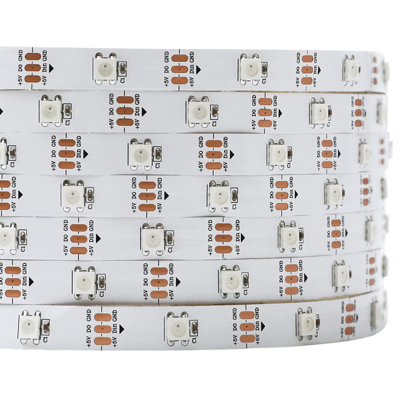 SK6812 (WS2812B ECO) DC5V RGB 150LEDs 16.4Ft Digital Intelligent Individually Addressable LED Strip Lights