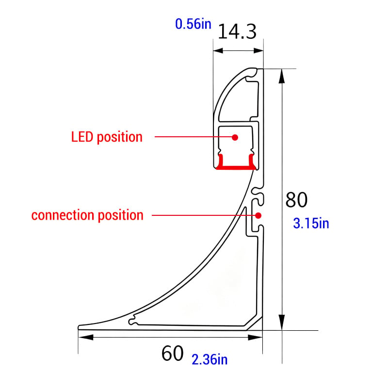 Sleek Indirect LED Modern Ceiling Cornice Moulding For 8mm Tape Lighting Sleek Indirect LED Modern Ceiling Cornice Moulding For 8mm Tape Lighting