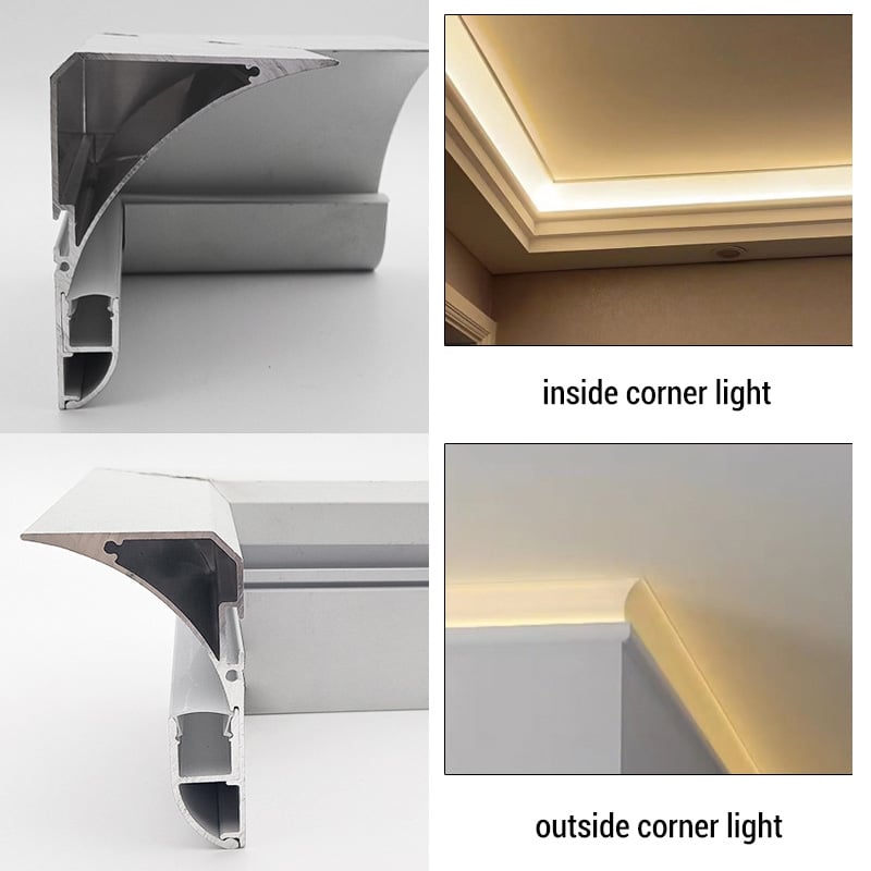 Sleek Indirect LED Modern Ceiling Cornice Moulding