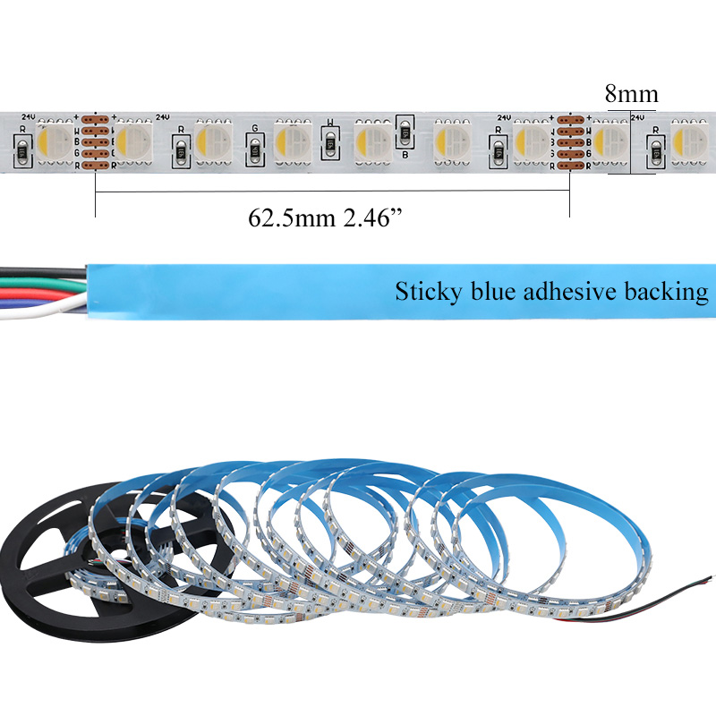 8 mm kleiner 5050 4-in-1 LED-WRGB-Lichtstreifen mit hoher Dichte, 24 V 8 mm kleiner 5050 4-in-1 LED-WRGB-Lichtstreifen mit hoher Dichte, 24 V