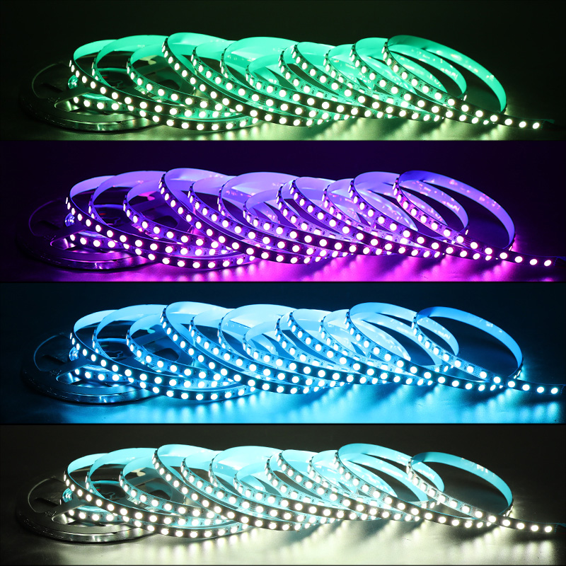 8 mm kleiner 5050 4-in-1 LED-WRGB-Lichtstreifen mit hoher Dichte, 24 V 8 mm kleiner 5050 4-in-1 LED-WRGB-Lichtstreifen mit hoher Dichte, 24 V