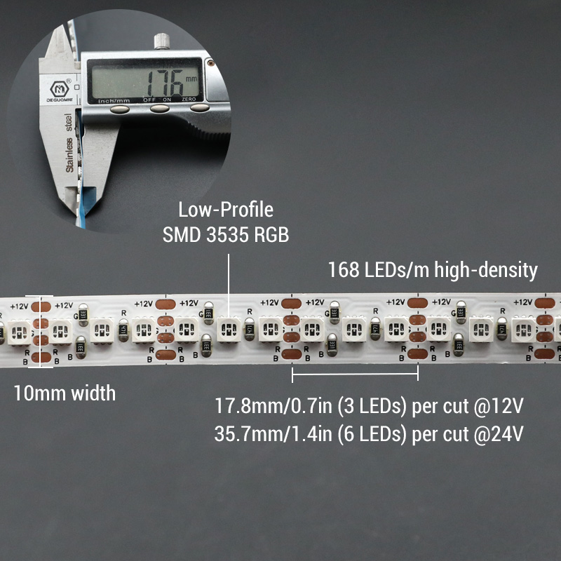 SMD3535 10mm RGB High Density LED Strip