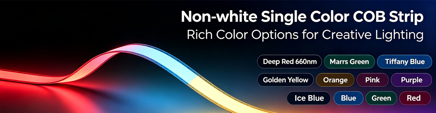 Static Colored Cob LED Strip Lighting | SuperLightingLED