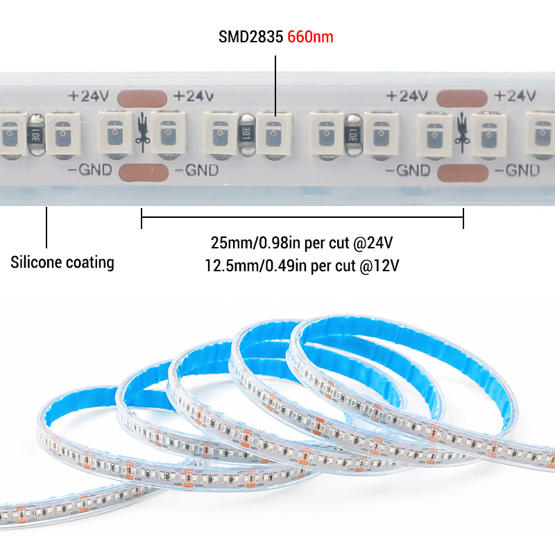 Ultra Bright Light Red 660 Wavelength LED Strip Ultra Bright Light Red 660 Wavelength LED Strip