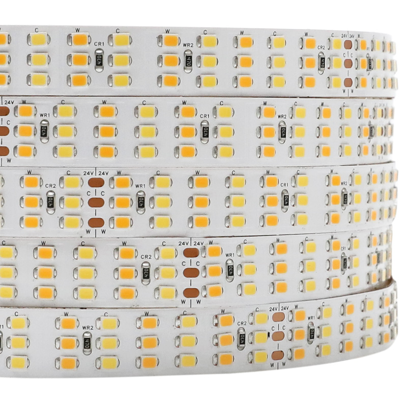 Ultra Bright 14mm Triple LED 24V Tunable White 3000K to 6500K Light Tape