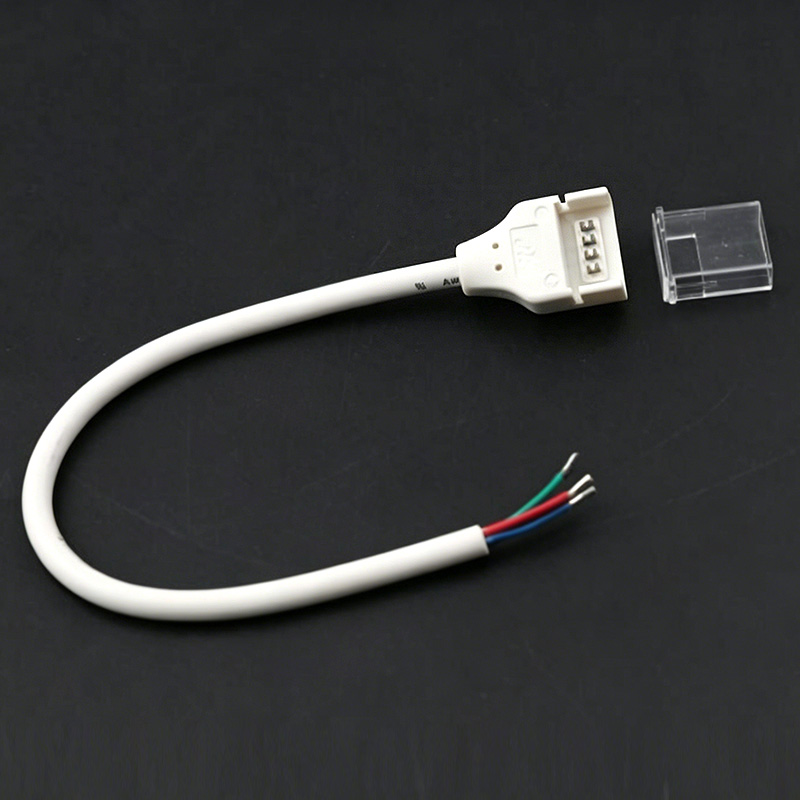 4-Pin SMD Waterproof RGB LED Strip Connector Wire for 10mm/12mm PCB
