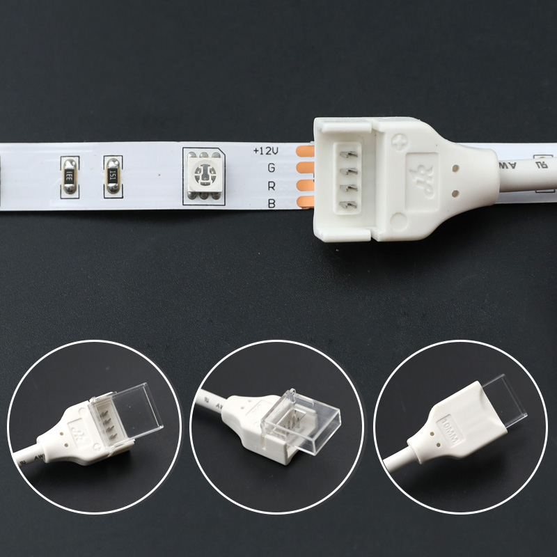 4-Pin SMD Waterproof RGB LED Strip Connector Wire for 10mm/12mm PCB 4-Pin SMD Waterproof RGB LED Strip Connector Wire for 10mm/12mm PCB