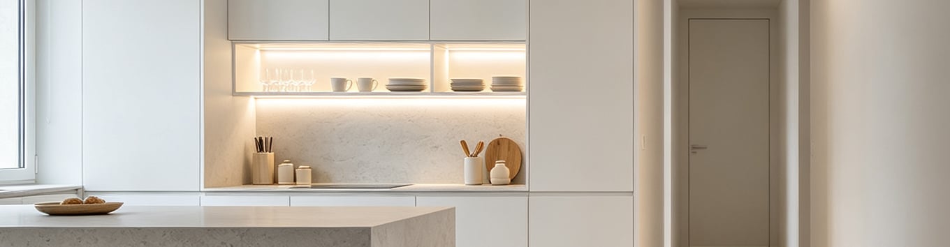 White Aluminium LED Strip Channel Lighting