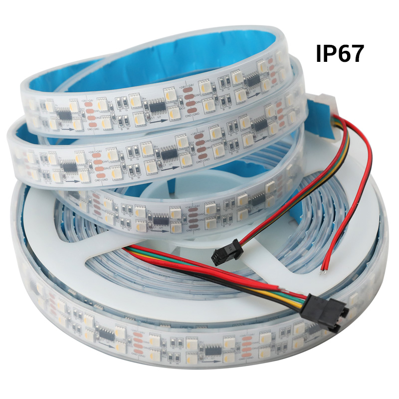 24V Dual Row 5050 RGBW Addressable WS2814 Led Strip 100 ICs 24V Dual Row 5050 RGBW Addressable WS2814 Led Strip 100 ICs