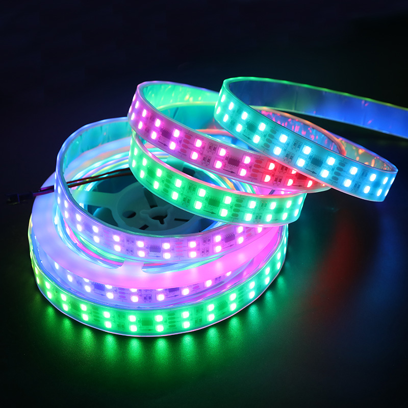 24V Dual Row 5050 RGBW Addressable WS2814 Led Strip 100 ICs 24V Dual Row 5050 RGBW Addressable WS2814 Led Strip 100 ICs
